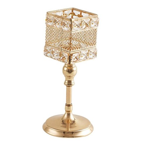 결혼식 부엌 저녁 식사 탁상용 센터피스를 위한 Tealight 촛대 홀더, 황금, 금속