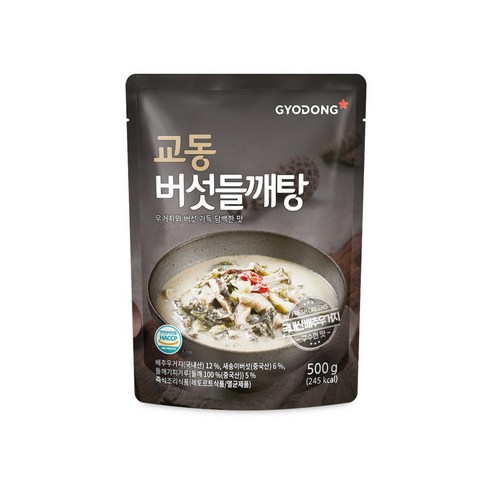 교동식품 우거지 버섯들깨탕, 500g, 1개