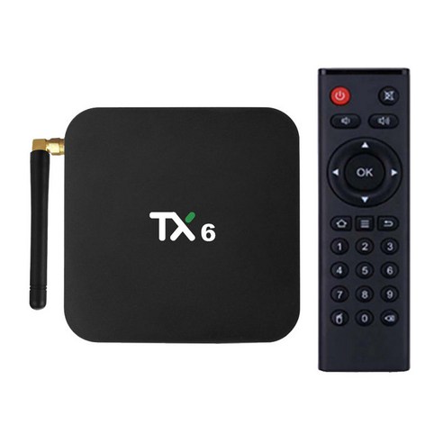 TX6 안드로이드 9.0 TV 박스 H6 쿼드 코어 BT 4.1 와이파이 4K 3D 미디어 플레이어, 2 16G 단일 주파수, 블랙, 플라스틱