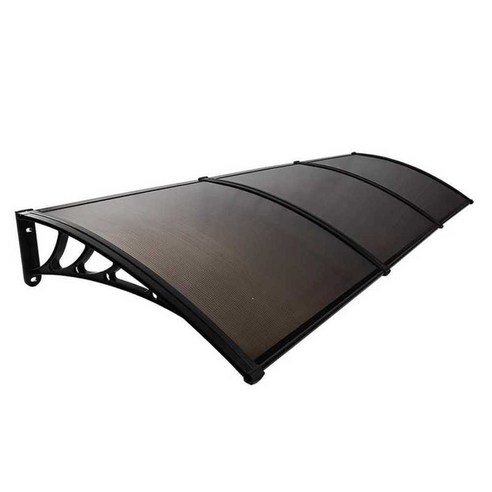 렉산어닝 고정형 태양광 캐노피 비막이 현관어닝 3m, 60x240cm 보드2+브래킷3