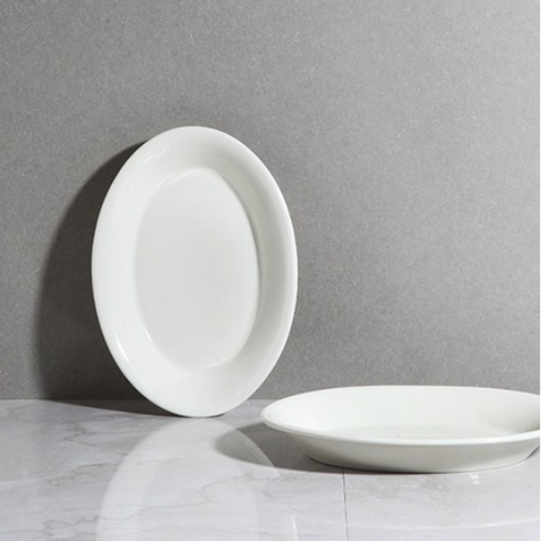 시라쿠스 뉴욕 백지 타원볼 26cm 2개세트, 화이트, 2개