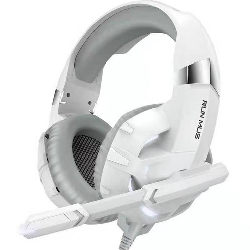 sanding k2pro 프로 고품질 게이밍 헤드폰 헤드셋 헤드밴드 헤드폰 유선 이어폰, 흰색