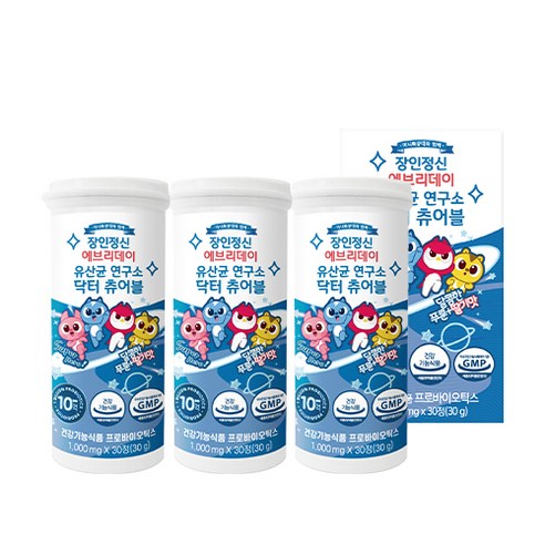 장인정신 에브리데이 유산균 닥터 츄어블 30g, 3개