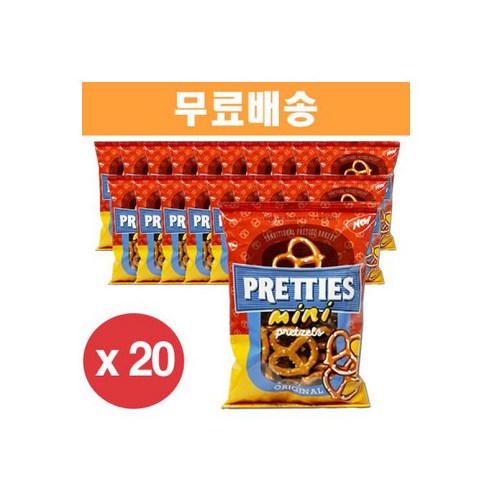 쌀로만든 미니약과 120g x 20개/전통과자/유과/한과/모나카/양갱/한입약과/쫀드기, 프레티스 미니프레첼 42.5g x 20개/브이콘/나나콘, 42.5g, 20개