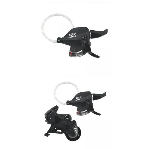3Pcs 자전거 변속기 전문 시프터 속도 변경 8단, 멀티 사이즈, 플라스틱, 검은 색