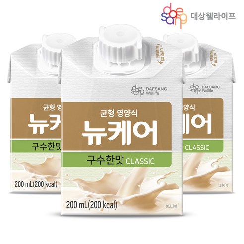 대상웰라이프 뉴케어 구수한맛 classic 균형영양식 200ml 30팩 클래식 환자식, 30개