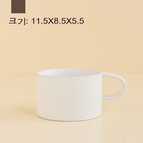 ROGBID 매트 유약 세라믹 컵 커플 작은 차 컵 세라믹 컵 작은 사무실 애프터눈 티 컵, 갈색, 101-200ml