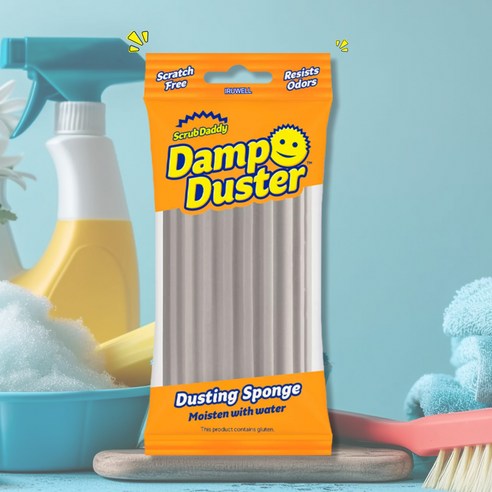 [100%정품] 스크럽대디 먼지 더스트 청소 스펀지 Scrub Daddy Damp Duster, 1개