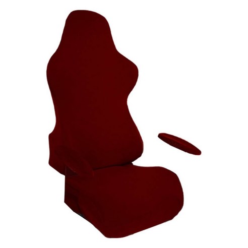 게임 의자 커버 폴리 에스터 안락 의자 좌석 보호대 커버 다이닝 의자 회전 안락 의자, 와인 레드, 폴리에스터