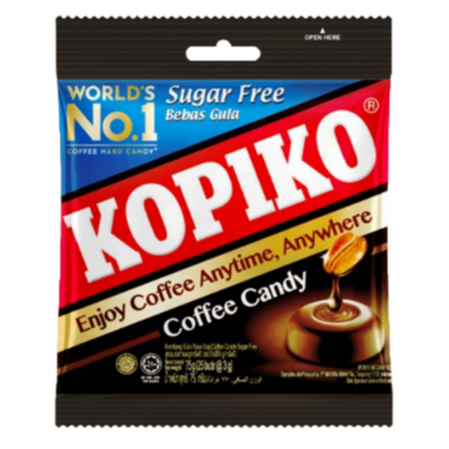 마요라 코피코 무설탕 커피 사탕 KOPIKO 슈가프리 75g 무설탕 캔디+코피코 캔디 추가증정(랜덤발송) 커피맛 슈가프리, 3개