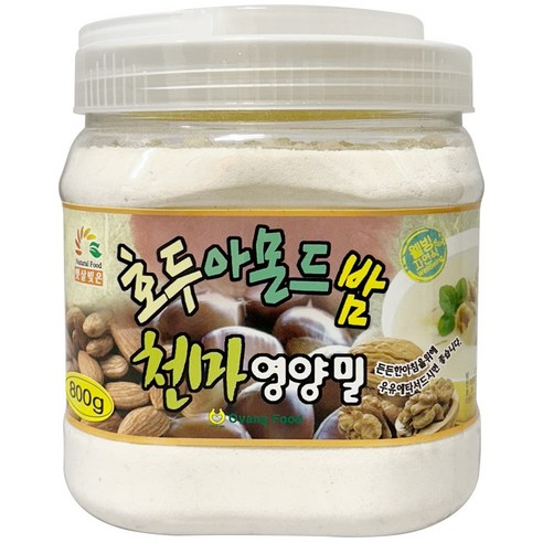 오양식품 호두 아몬드 밤 천마 영양밀 선식 통 800g, 1개