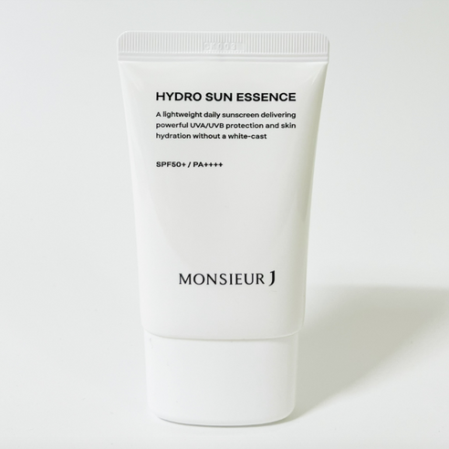 [무슈제이 본사] 무슈제이 하이드로 수분 선 에센스 남자 저자극 민감성 선크림 50ml, 2개