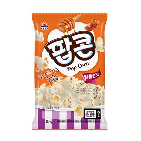 사조 전자레인지용 팝콘 달콤한맛, 80g, 12봉