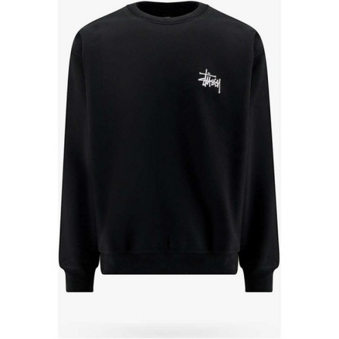 [스투시] (당일) 24SS 베이직 로고 블랙 맨투맨 1915000 BLACK