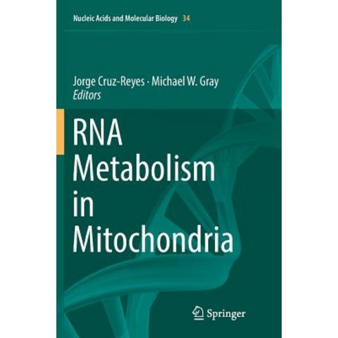 (영문도서) RNA Metabolism in Mitochondria Paperback, Springer