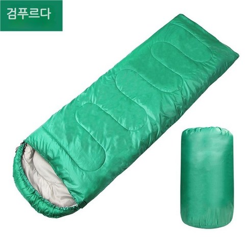 휴대가 간편한 사계절 캠핑 보온 침낭XT5, 여름, 녹색, 1개