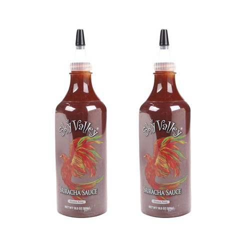 스카이밸리 스리라차 소스 글루텐 프리 비건 무지방, 524g, 2개