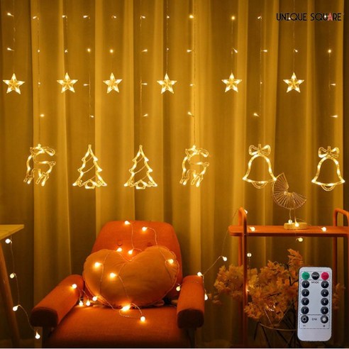 스포비젼 크리스마스 LED 리모콘 USB 타입 가랜드 줄조명 종+루돌프+트리