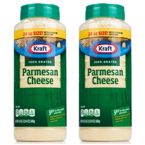 Kraft Heinz Grated Parmesan Cheese 미국 크래프트 하인즈 파마산 치즈 가루 680g 2통, 한세트(2통)