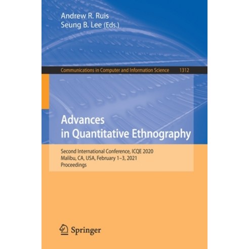 Advances in Quantitative Ethnography: Second International Conference Icqe 2020 Malibu Ca Usa F... Paperback, Springer, English, 9783030677879