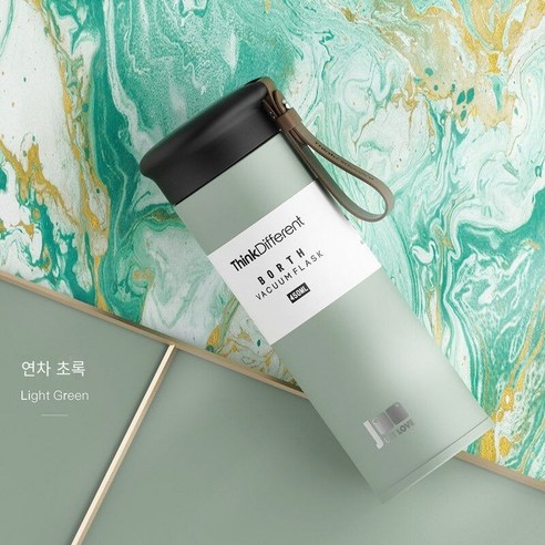 【DF】3 스테인리스 보온병 컵 남자 대용량 컵 여성 한국어 스타일 단순한 하이 찾고 차 컵, 색깔11, 하나