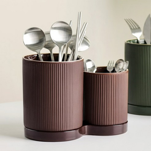 주방 인테리어를 완성하는 고급스럽고 실용적인 도자기 수저통&조리기구통 세트