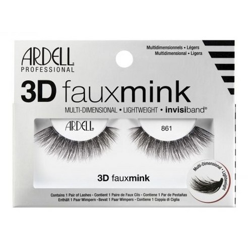아델 프로페셔널 3D 포밍크 다차원 경량 속눈썹 1쌍, 1개, 861