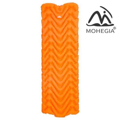 MOHEGIA 가벼운 도로 풍선 매트 야외 텐트 수면 매트 단일 TPU 초경량 휴대용 M 형 캠핑 두꺼운 매트 방습 매트, 오렌지