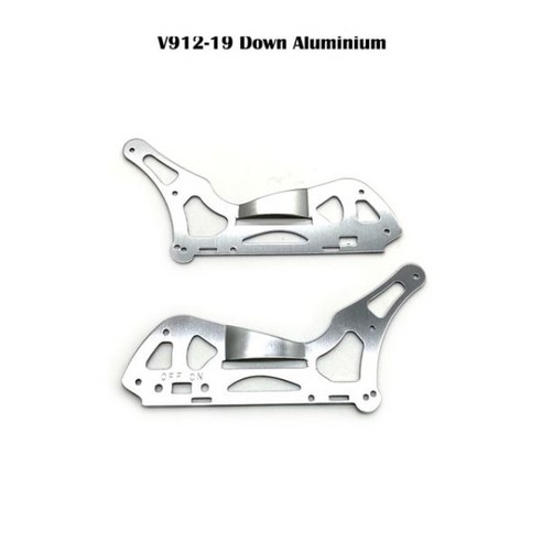Wltoys V912 RC 헬리콥터 액세서리 블레이드 기어 브러시리스 모터 플라이바 로드 로터 헤드 캐노피 ESC 보드 서보 부품용, CHINA, Down Aluminium