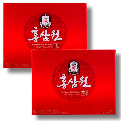 정관장 홍삼원 선물세트 50ml 60포 + 쇼핑백 / 2세트, 3L, 2개