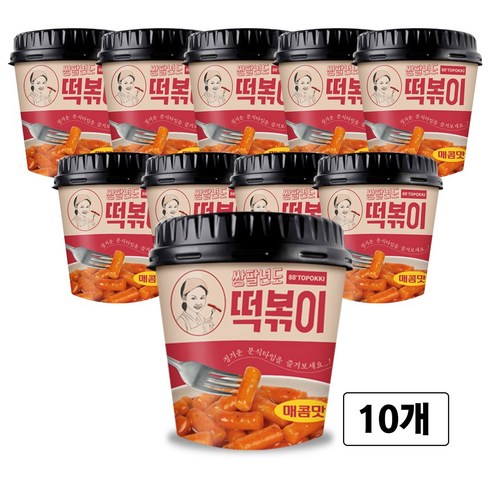 (유통기한 24.11.26) 쌍팔년도 컵떡볶이 매콤맛, 10개, 120g