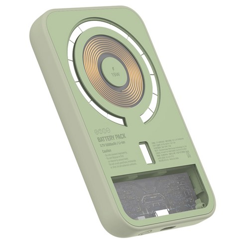슈틸루스터 퀵차지 맥세이프 보조배터리 5000mAh ST-PBM5000, 올리브