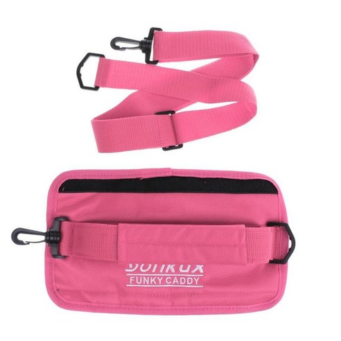 어깨끈이 달린 골프 클럽 운반 가방 벨트, 27x16cm, 나일론, 핑크