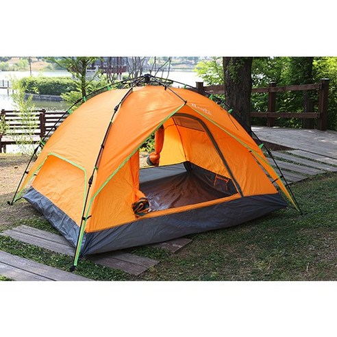 원터치쉘터 원터치 자동텐트 오토 4각텐트 캠핑 낚시 차박 나들이 서브텐트, 업그레이드B옐로우브라운 Best Top3