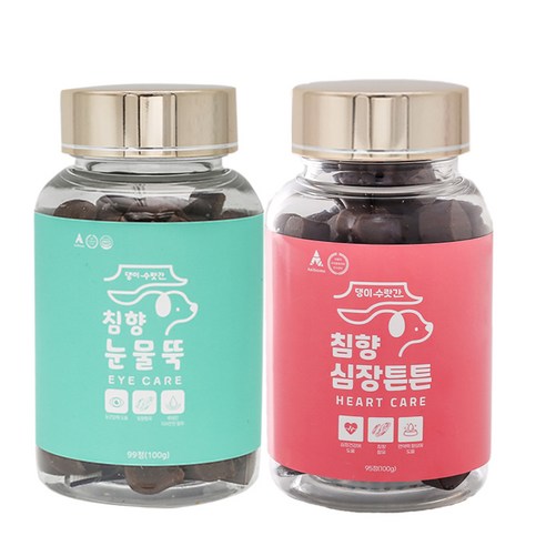 강아지 눈영양제 눈물자국 루테인 백내장 오메가3 댕이수랏간 침향 눈물뚝 99정 시즌2, 눈물개선/눈건강, 6개