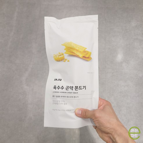 JAJU 자주 옥수수 곤약 쫀드기, 3개, 125g
