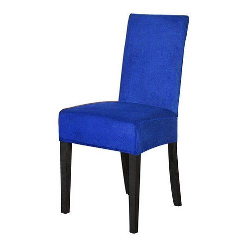 [SW] 벨벳 다이닝 의자 커버 스판덱스 탄성 의자 슬립 커버 다이닝 룸 의자 커버 웨딩 호텔 연회에 대한 좌석 케이스, Blue, {"크기":"1pcs"}