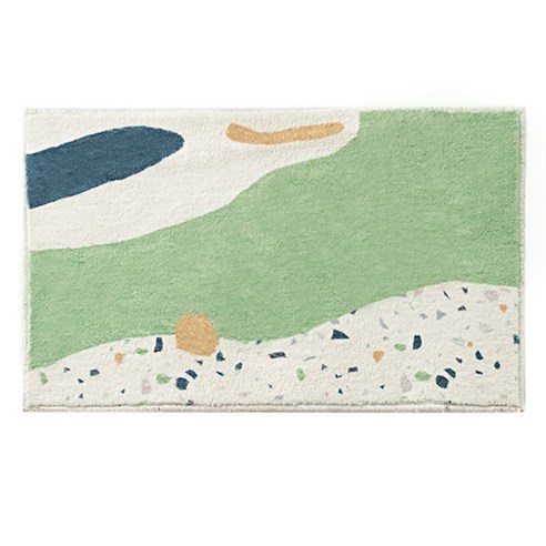 욕실 도어 흡수성 바닥 매트 홈 워시 욕실 발 매트 침실 도어 매트 항목 도어 러그, 40*60cm, 그린모란
