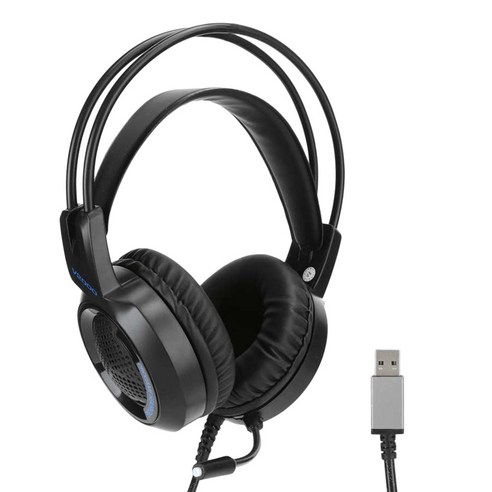 게이머용 전문가용 오버이어 게임용 헤드셋 헤드셋 소프트 귀마개 블랙, USB, 26x17x7cm, 플라스틱