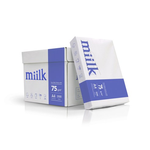 밀크 75g 1박스 2500매 복사용지 한국제지, A4