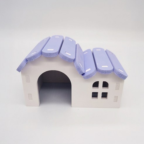 렙타일랜드 파충류 크레스티드게코 원목 습식 은신처 사육장 DIY 조립, 1개, 퍼플