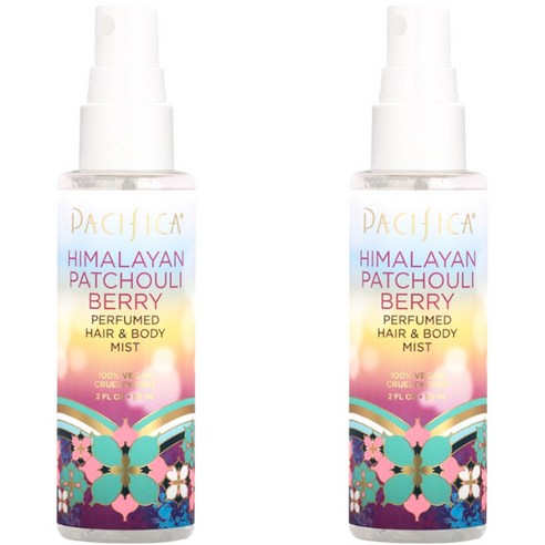 퍼시피카 히말라얀 파촐리 베리 퍼퓸드 헤어 & 바디 미스트 비건, 2개, 59ml