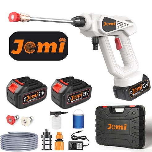 Jemi 무선 압력 휴대용 파워 카 와셔 21V 배터리 구동 압력 와셔 - 고압세척기 | 쿠팡
