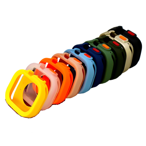 리브이즈 애플워치 호환 실리콘 범퍼 케이스 풀커버 전시리즈 울트라, 1 반투명 49mm(워치 울트라)