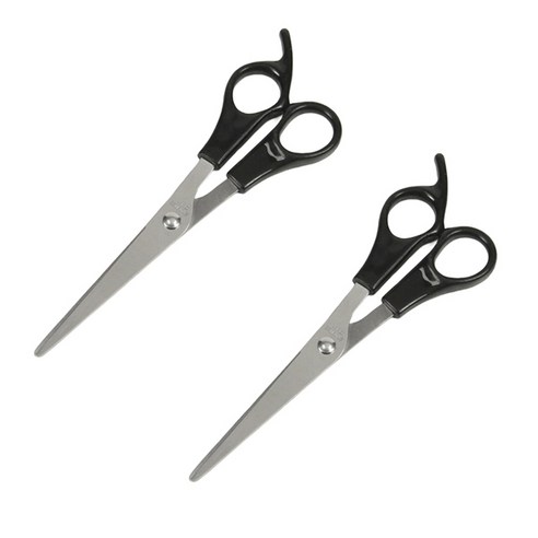 셰프크래프트 시저 바버 일반가위 17.8cm, 2개, Black+Stainless Steel