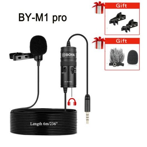 BOYA 35mm Lavalier 옷깃 마이크 PC 노트북 카메라 유선 마이크로폰 말하기 오디오 블로깅 BYM1 PRO II, 4) BYM1 PRO IIFW01 스튜디오대여 Best Top5