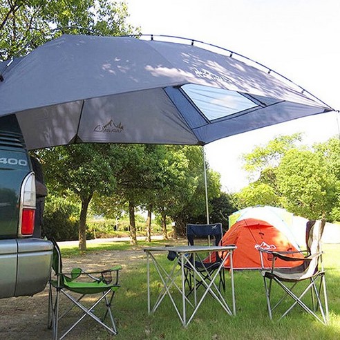 원터치쉘터 차량용 프리미엄 빅타프 3~4인 + 폴대 2p, 네이비(빅타프), 1개 Best Top3