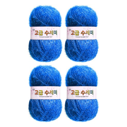 울클럽 별꽃수세미 DIY 고급수세미실 80g 4볼세트 + 동영상제공, 170라이트데님