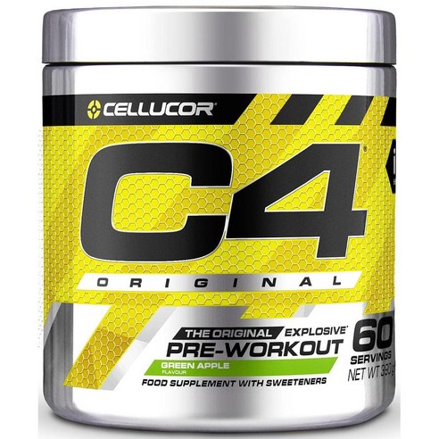 Cellucor C4 부스터 오리지널 헬스 프리워크아웃 그린애플 60 서빙 390 g, 1개, 390g