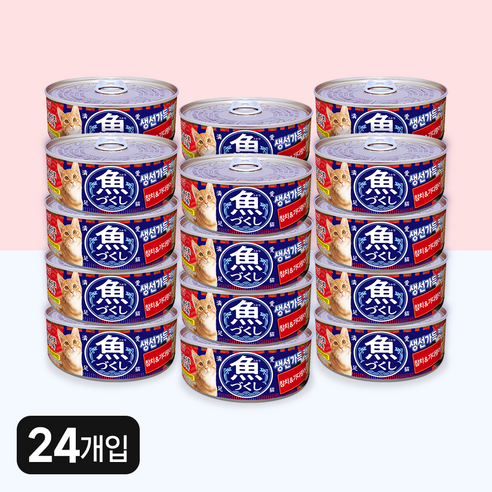 이나바 챠오 생선가득 고양이 캔, 24개, 60g, 참치&가다랑어